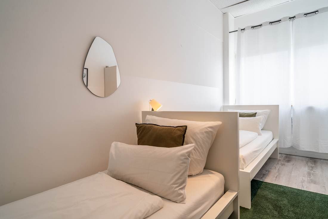 Betten im Doppelzimmer